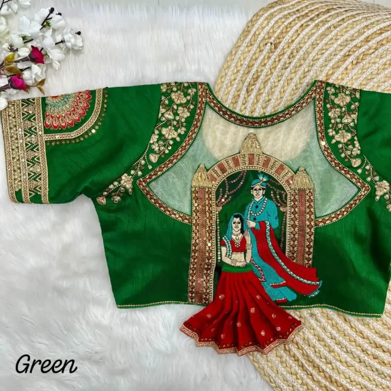 3D Barbie Work Italian Silk Bridal Blouse
