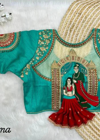 3D Barbie Work Italian Silk Bridal Blouse