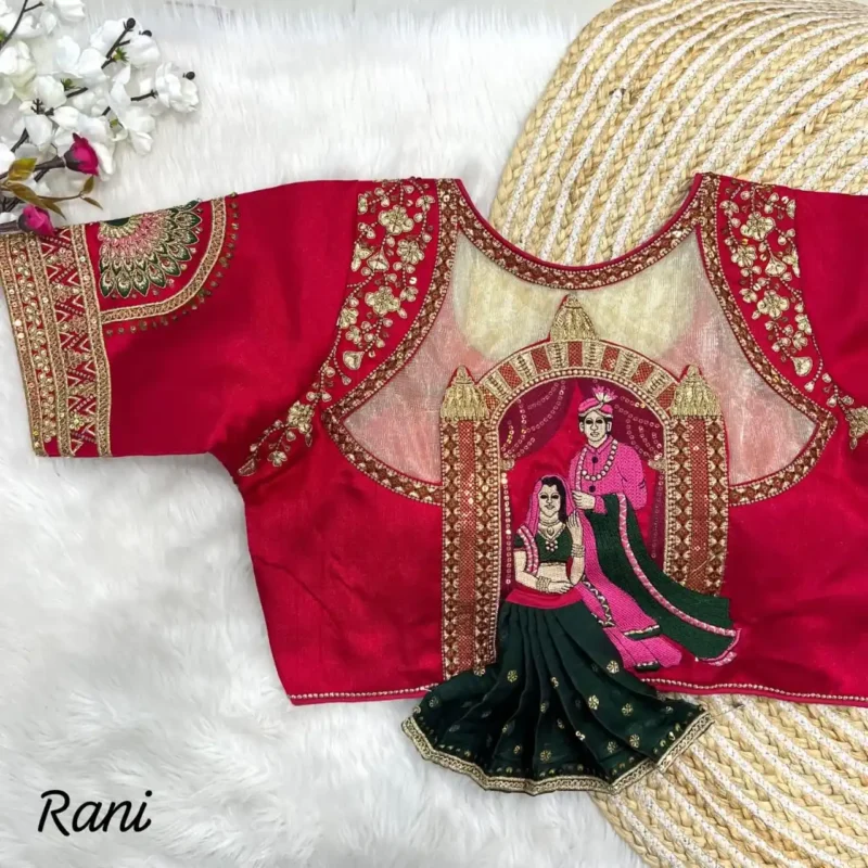 3D Barbie Work Italian Silk Bridal Blouse