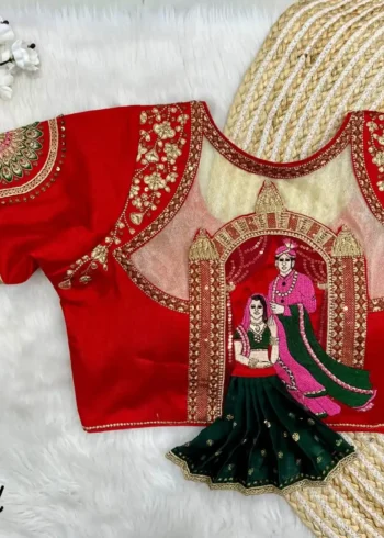 3D Barbie Work Italian Silk Bridal Blouse
