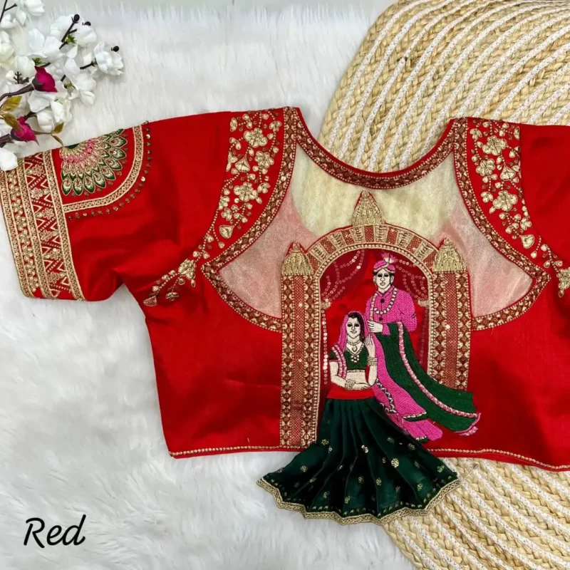 3D Barbie Work Italian Silk Bridal Blouse