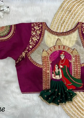 3D Barbie Work Italian Silk Bridal Blouse