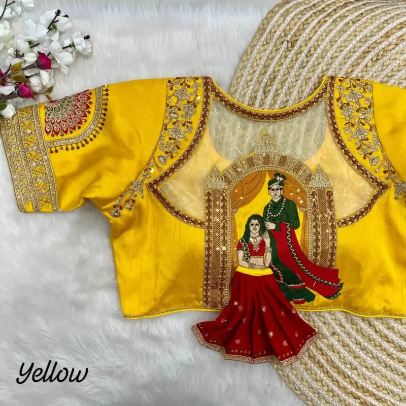3D Barbie Work Italian Silk Bridal Blouse