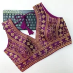 Back Open Style Zari Thread Embroidered Blouse