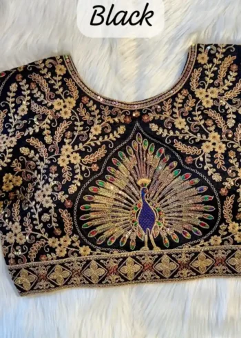 Beautiful Heavy Coding Work Peacock Designer Bridal Blouse