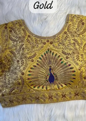 Beautiful Heavy Coding Work Peacock Designer Bridal Blouse