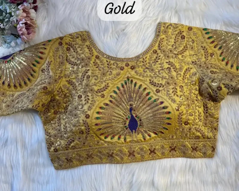 Beautiful Heavy Coding Work Peacock Designer Bridal Blouse