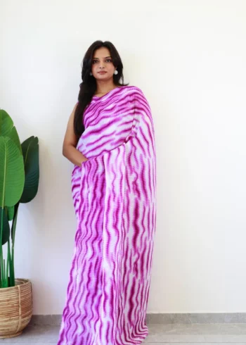 Beautiful Printed Soft Georgette Saree Style Gown