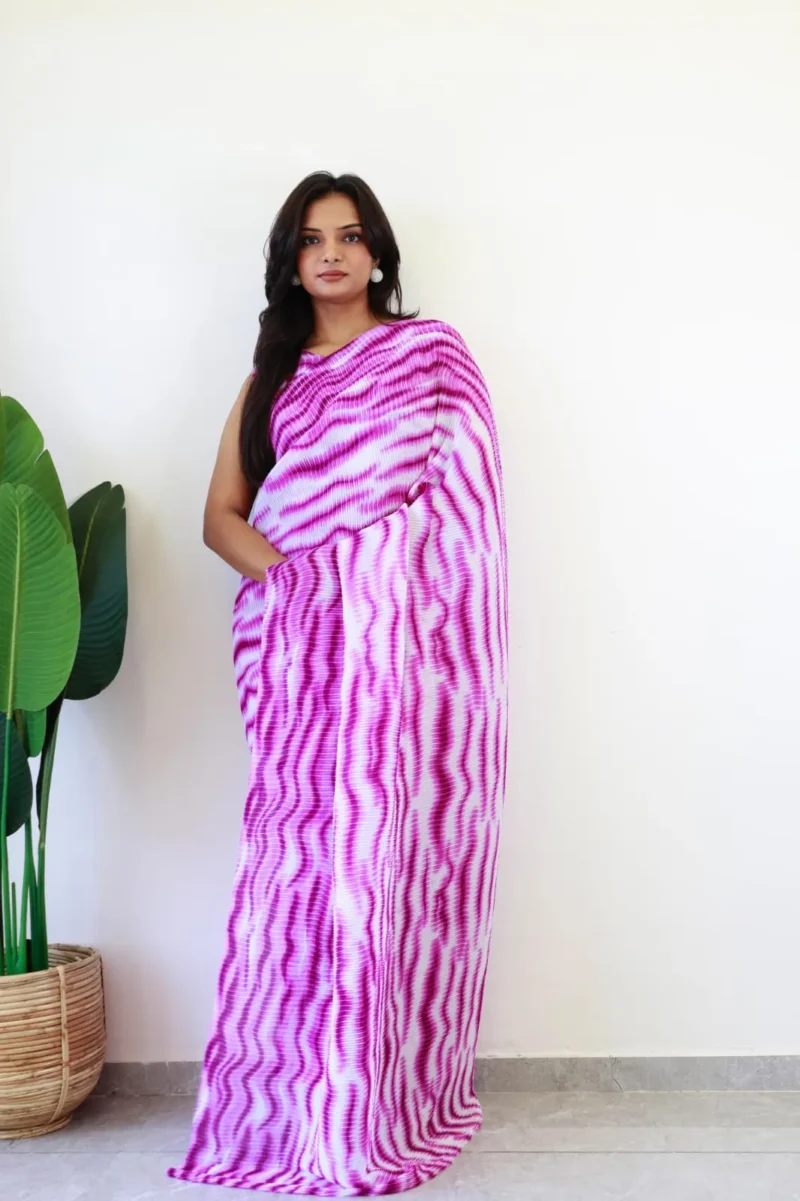 Beautiful Printed Soft Georgette Saree Style Gown