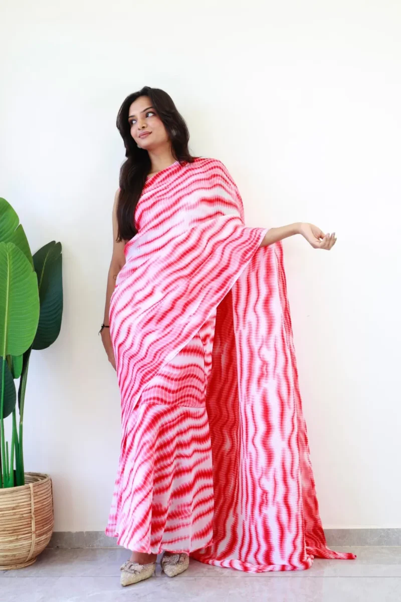 Beautiful Printed Soft Georgette Saree Style Gown