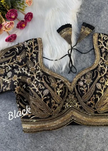 Beautiful Heavy Long Stitch Apple Cut Coding Work Bridal Blouse