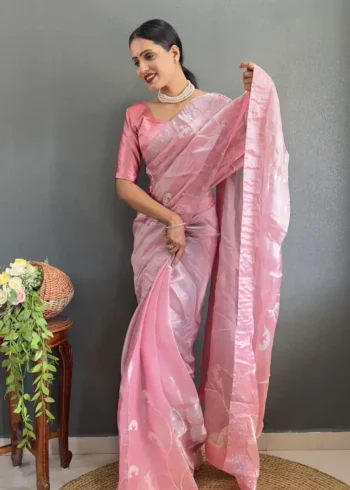 Burbury Silk Saree Sequence & Swarovski Work