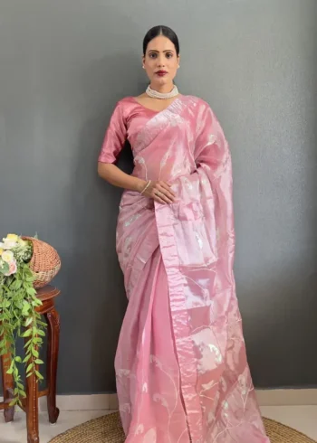 Burbury Silk Saree Sequence & Swarovski Work