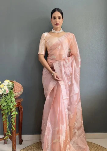 Burbury Silk Saree Sequence & Swarovski Work