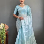 Burbury Silk Saree Sequence & Swarovski Work