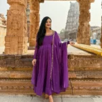 Cotton Hand Embroidery Work Designer Gown