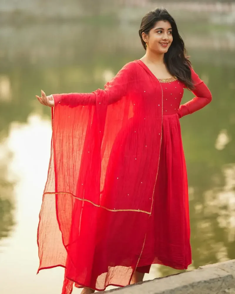 Cotton Hand Embroidery Work Designer Gown
