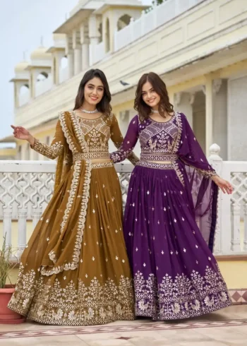 Designer Embroidered Wedding Lehenga Choli with Belt