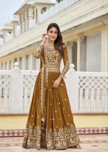 Designer Embroidered Wedding Lehenga Choli with Belt