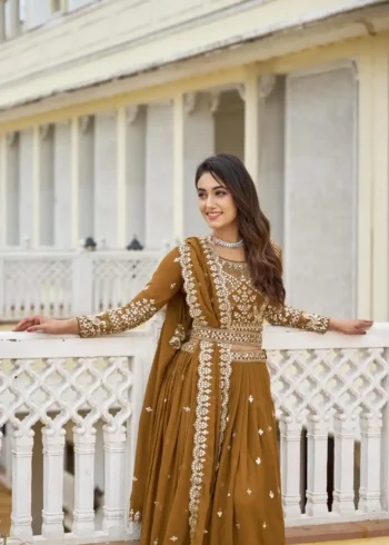 Designer Embroidered Wedding Lehenga Choli with Belt