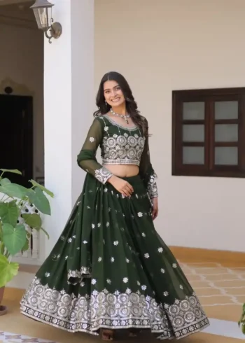 Embroidery Work Sangeet & Mehendi Lehenga Choli