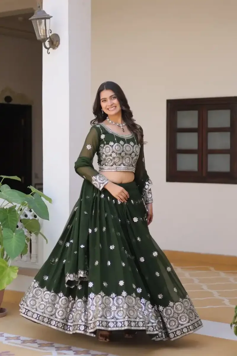 Embroidery Work Sangeet & Mehendi Lehenga Choli