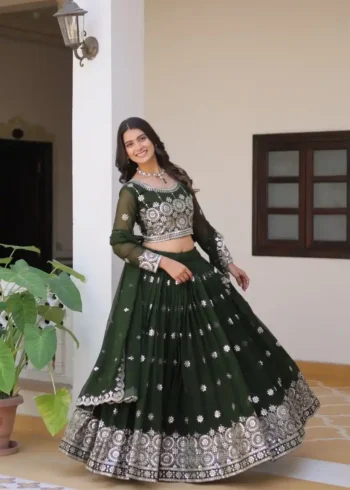 Embroidery Work Sangeet & Mehendi Lehenga Choli