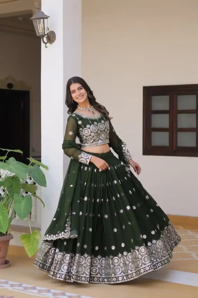 Embroidery Work Sangeet & Mehendi Lehenga Choli