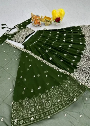 Embroidery Work Sangeet & Mehendi Lehenga Choli