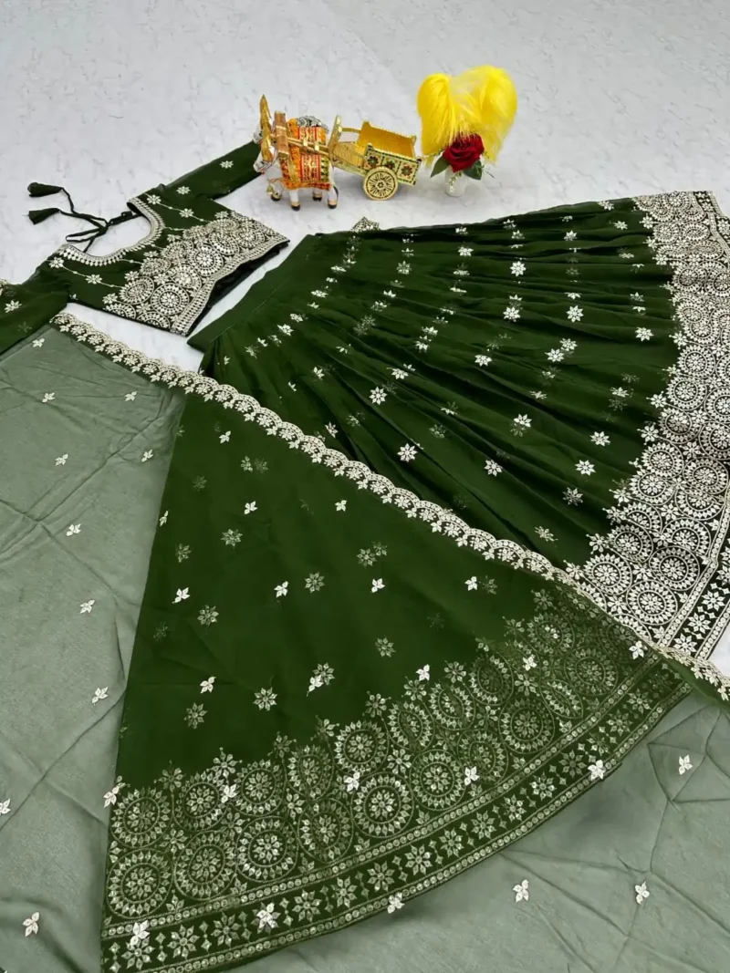 Embroidery Work Sangeet & Mehendi Lehenga Choli