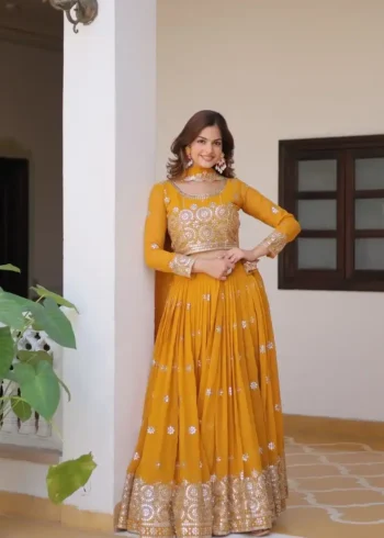 Embroidery Work Sangeet & Mehendi Lehenga Choli