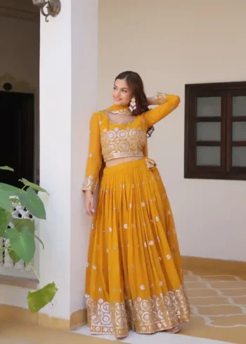 Embroidery Work Sangeet & Mehendi Lehenga Choli