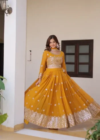 Embroidery Work Sangeet & Mehendi Lehenga Choli