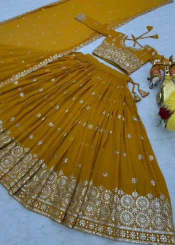Embroidery Work Sangeet & Mehendi Lehenga Choli