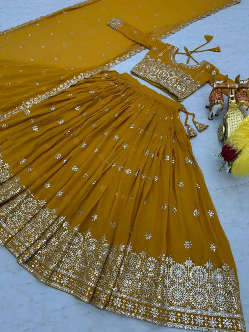 Embroidery Work Sangeet & Mehendi Lehenga Choli