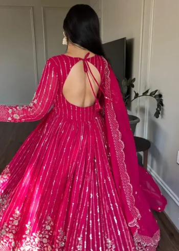 Fully Sequence Embroidered Designer Wedding Gown
