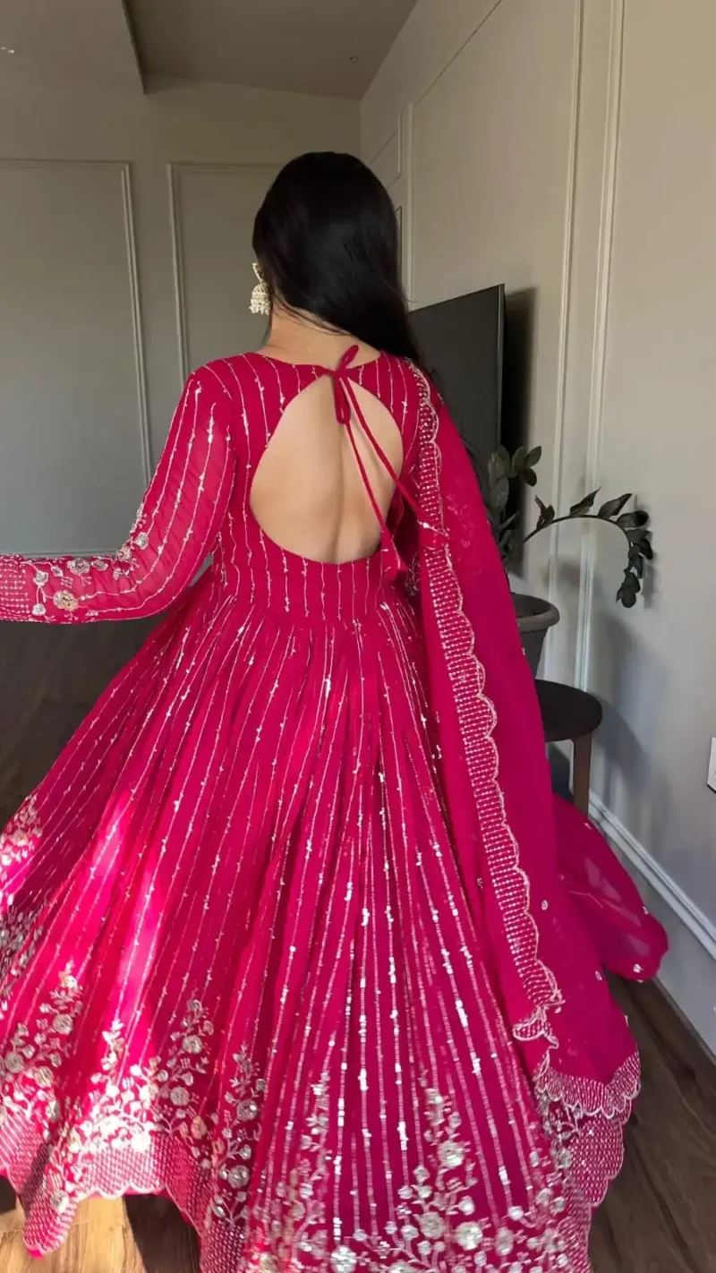 Fully Sequence Embroidered Designer Wedding Gown