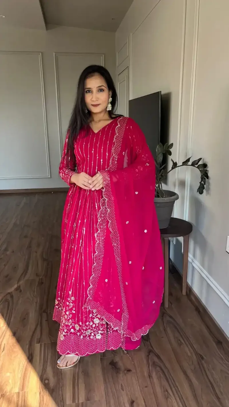 Fully Sequence Embroidered Designer Wedding Gown