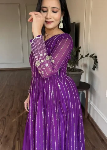 Fully Sequence Embroidered Designer Wedding Gown