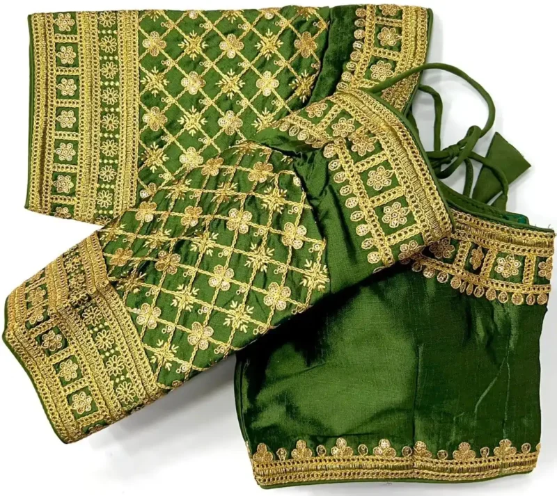 Gliter Sequence Jari Dori work Fentam Silk Blouse