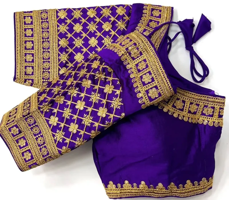 Gliter Sequence Jari Dori work Fentam Silk Blouse