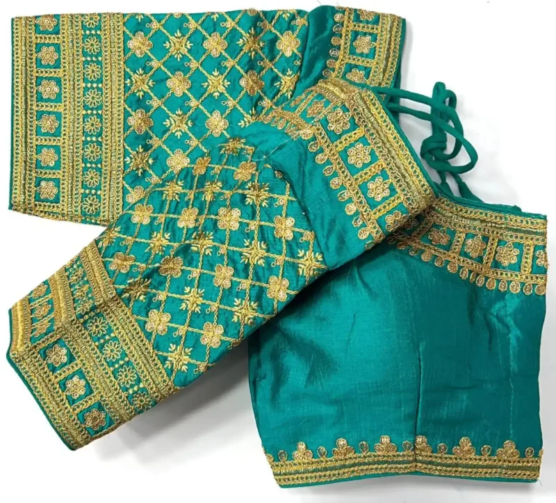 Gliter Sequence Jari Dori work Fentam Silk Blouse