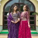Designer Wedding Lehenga choli with Sequence Embroidered & Belt