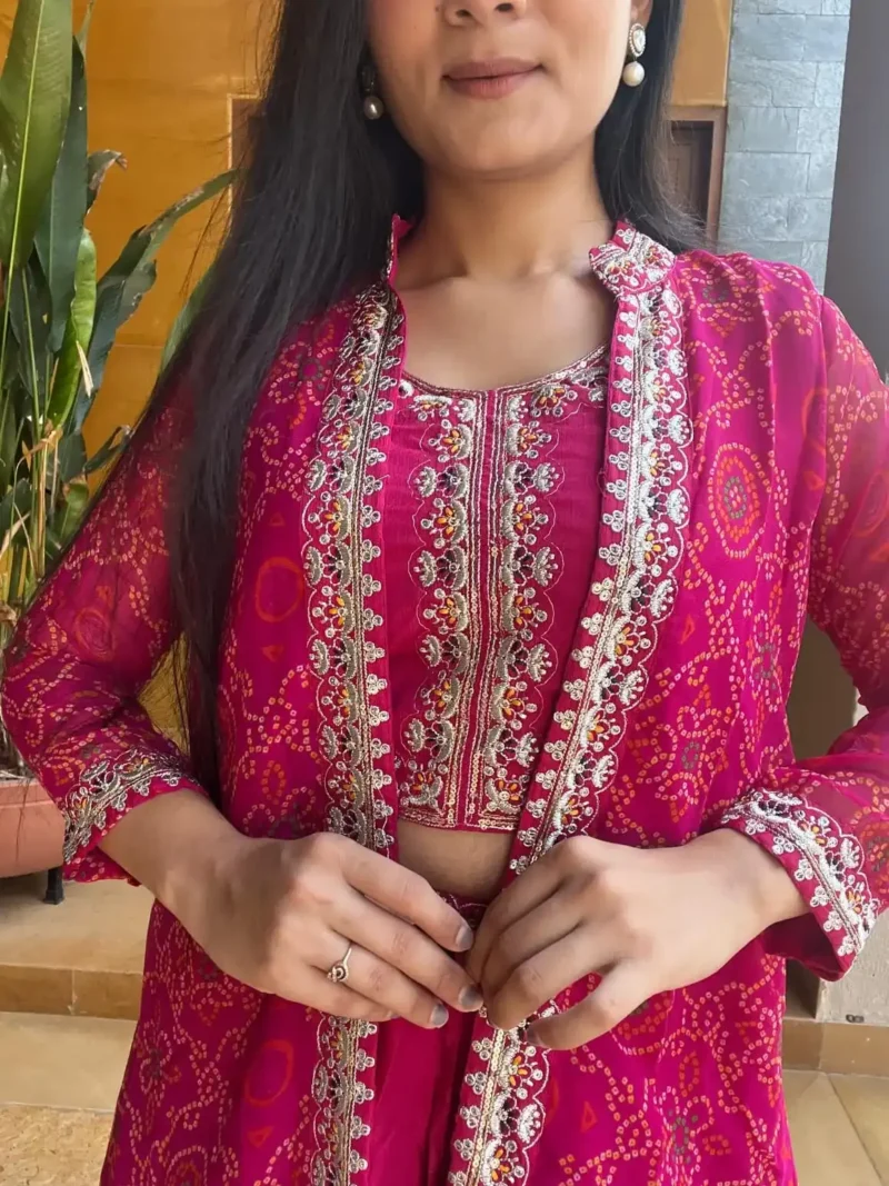 Heavy Thread Embroidery Work Designer Lehenga with Shrug