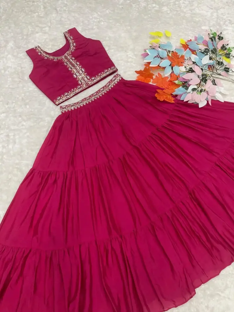 Heavy Thread Embroidery Work Designer Lehenga with Shrug