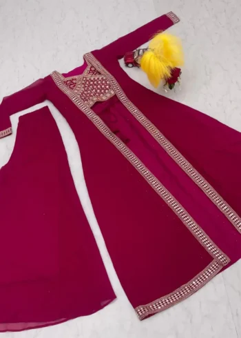Indo Wester Style Choli with Palazzo and Shrug