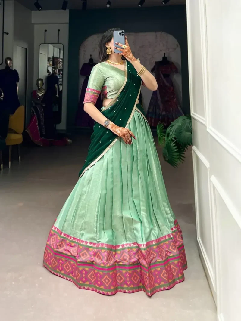 Jacquard Silk South Indian Kanchi Pattu Lehenga Choli
