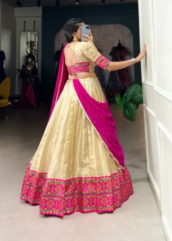 Jacquard Silk South Indian Kanchi Pattu Lehenga Choli