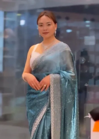 Buy Fancy Sarees 10 Jimmy Choo Sequins Zari Embroidered party Wear Wedding Saree