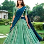 Kanchipuram Zari Weaving Work South Indian Lehenga Choli
